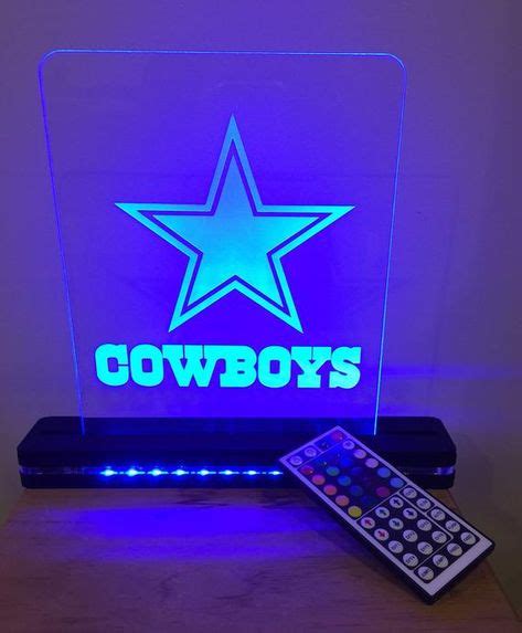 Dallas Cowboys NFL Football lighted LED acrylic sign. Great for any fan ...