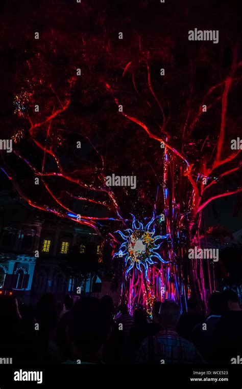 Singapore - Aug 27, 2019 : Night Festival 2019 at National Museum of ...