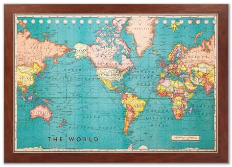 Cork Board World Map | World Map Bulletin Board | Corkboard.com