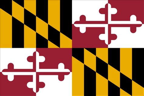 FREE Printable Maryland State Flag & color book pages | 8½ x 11