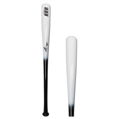 BamBooBat Bamboo Wood Baseball Bat: HBBW30DCULL Black/White Adult ...