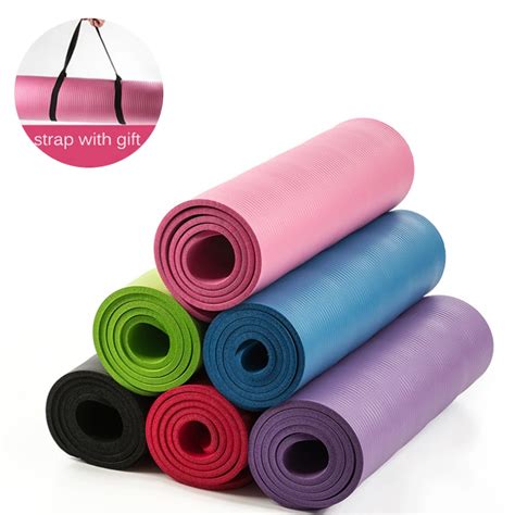 YINGTOUMAN 1830*610*10mm Yoga Mat with Position Line Non Slip Carpet Mat For Beginner ...