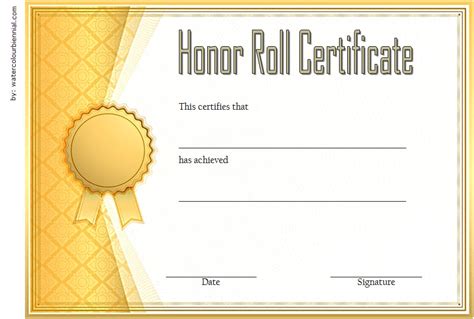 Editable Honor Roll Certificate Templates - 7+ Best Ideas