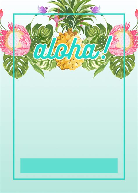 Luau Party Hawaiian Invitations, Luau Birthday Invitations, Free Birthday Invitation Templates ...