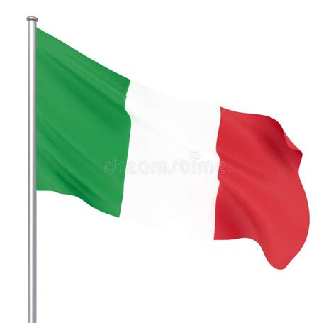 Italy Flag Blowing in the Wind. Background Texture Stock Illustration ...