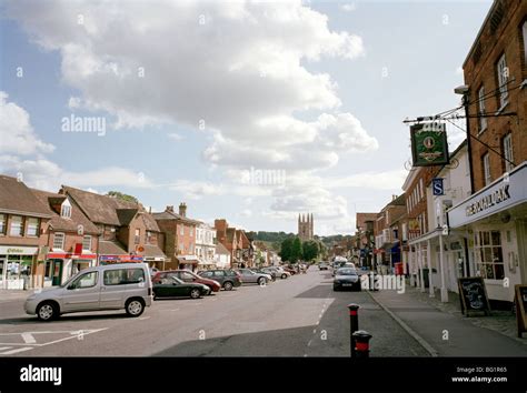 Marlborough High Street in Marlborough in Wiltshire in England in Great ...