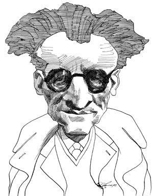 Erwin Schrödinger by David Levine Caricatures, Erwin Schrodinger, Steven Weinberg, Schrödinger's ...
