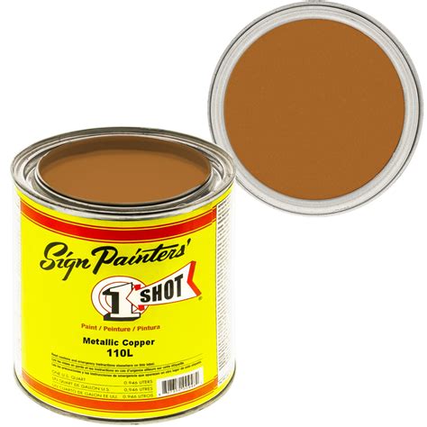 1 Quart 1 Shot Metallic Copper Paint Lettering Enamel Pinstriping - One ...