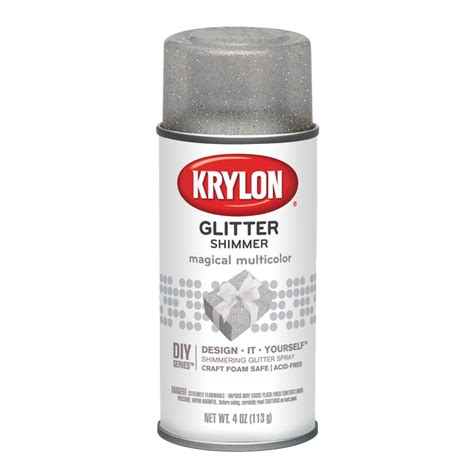 Krylon Glitter Shimmer Spray Paint, 4 oz., Magical Multi-Color ...