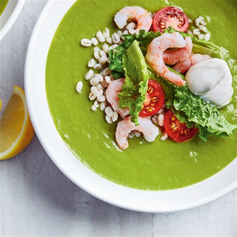 Lettuce Cream Soup with Nordic Shrimp | RICARDO