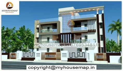 home front boundary wall design with car parking and cream color tiles