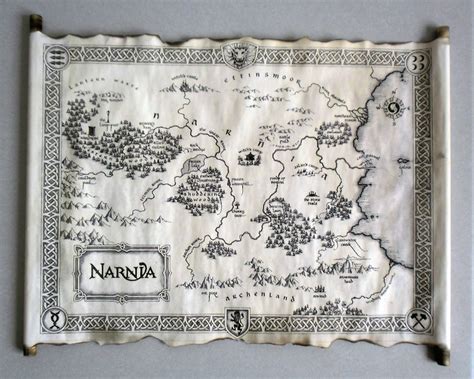 The Chronicles of Narnia Map the World of Narnia Map the - Etsy