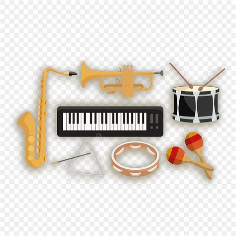 Hand Drawn Music PNG Picture, Hand Drawn Instrumental Music, Drum Kit, Electronic Organ, Piano ...