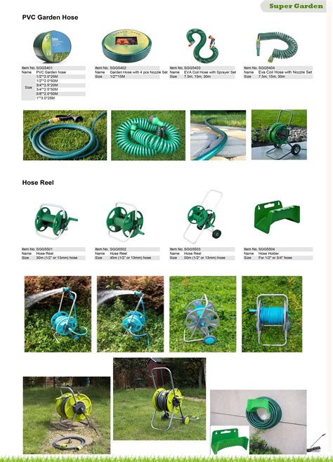 Different kinds of garden water tools for irrigation system