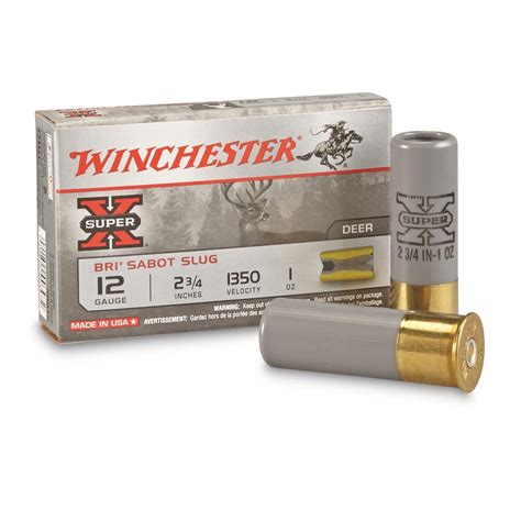 Winchester, Super-X Slugs, 12 Gauge, XRS12 Sabot, 2 3/4" Shell, 1 oz ...