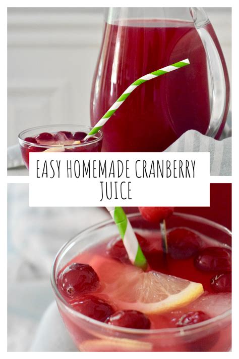 Easy Homemade Cranberry Juice | Recipe | Recipe with cranberry juice ...