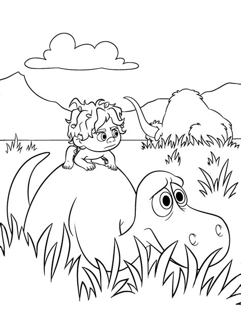 The Good Dinosaur - Arlo and Spot are hiding in the grass