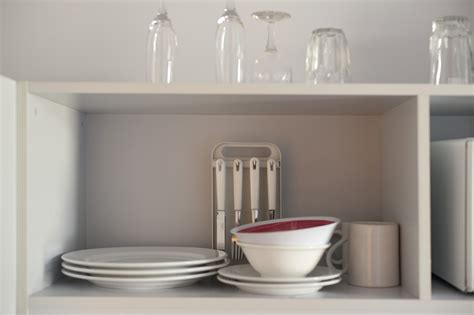 Free Stock Photo 8140 Open kitchen shelves with crockery | freeimageslive