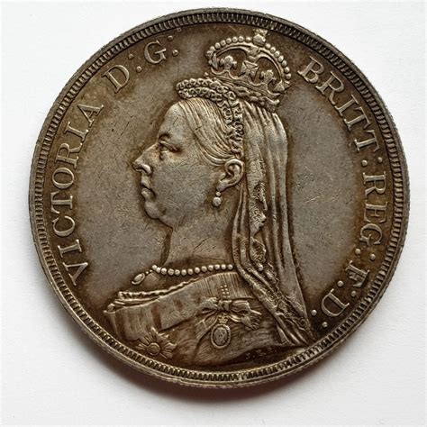 1887 Queen Victoria Silver Crown (T) - M J Hughes Coins