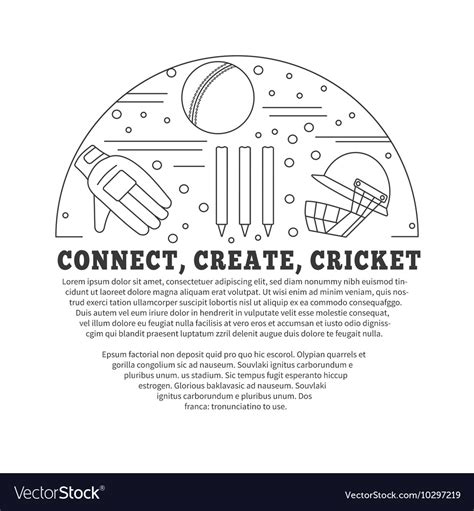 Cricket sport game graphic design concept Vector Image