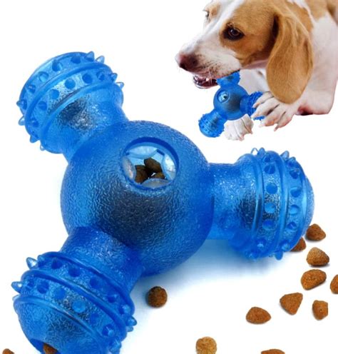 ZECATL Dog Treat Ball Toy, Interactive Dog IQ Puzzle Toy 3 Holes Food ...