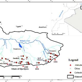 Map of Kabylia with the sampling sites. | Download Scientific Diagram