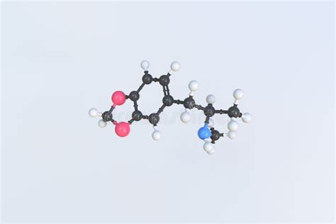 Molecule of Mdma, Isolated Molecular Model. 3D Rendering Stock ...