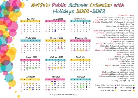 Buffalo Public Schools Calendar 2022-2023 - US School Calendar