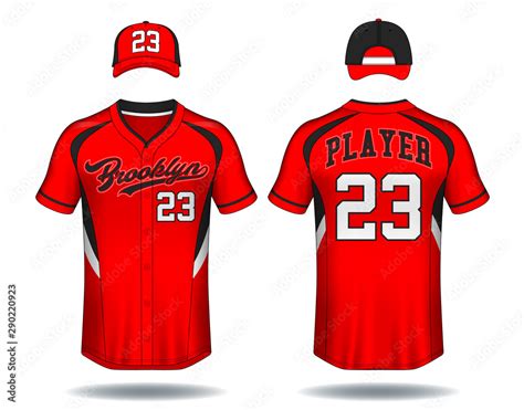 Baseball t-shirt mock up. Stock Vector | Adobe Stock