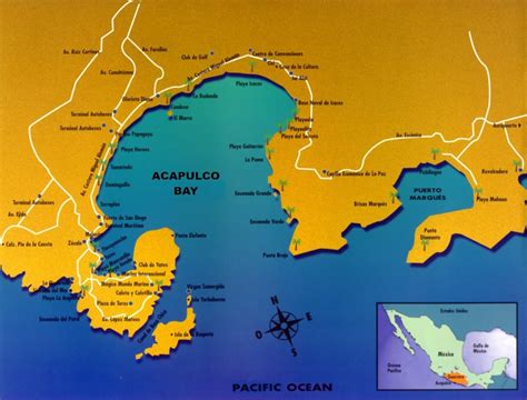 Map of Acapulco City Area | Map of Mexico Regional Political Geography ...