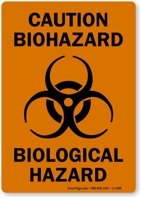 Caution Biohazard, Biological Hazard Biohazard Label, SKU: LB-1486