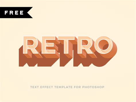 Retro/Vintage Text Effect For Photoshop | Retro text, Graphic design photoshop, Graphic design ...