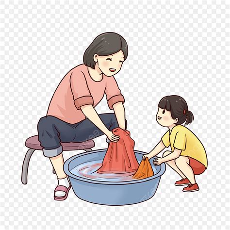 Gambar Bantu Ibu Mencuci Pakaian, Hari Ibu, Ibu, Ibu PNG Transparan Clipart dan File PSD untuk ...