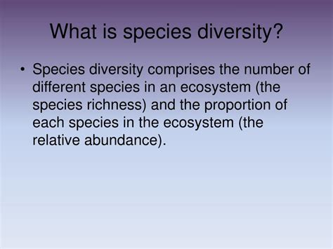 PPT - Measuring Species Diversity PowerPoint Presentation, free ...