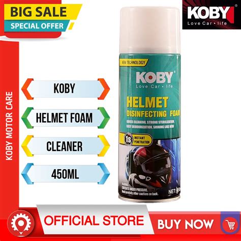 KOBY Helmet Disinfectant Sanitizer Foam Spray 450ml | Shopee Philippines