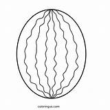 Watermelon Coloring Page For Kids Free sketch template