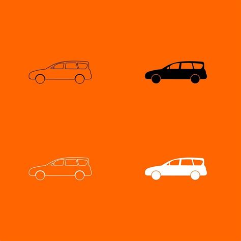 Car black and white color set icon . 5868721 Vector Art at Vecteezy