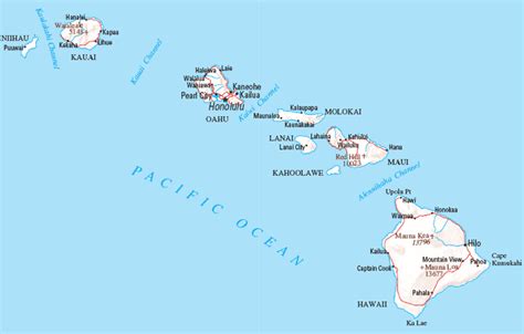 Hawaii Cities Map