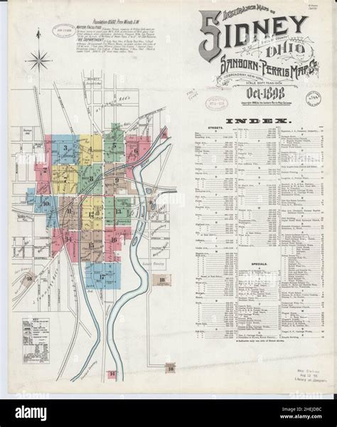 Map of sidney ohio hi-res stock photography and images - Alamy