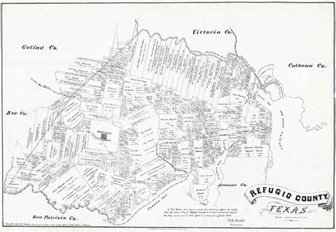 1879 Farm Line Map of Refugio County Texas - Etsy