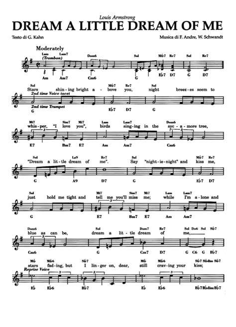 DREAM A LITTLE DREAM OF ME Sheet music | Easy Sheet Music