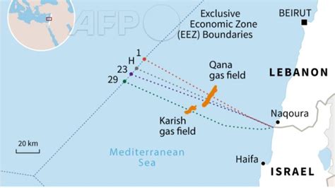 Israel Lebanon Maritime Border Map