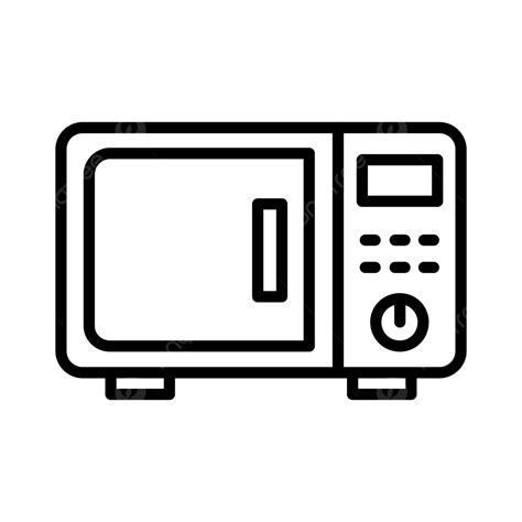 Microwave Oven Line Icon Vector, Appliances, Cooking, Kitchen PNG and Vector with Transparent ...