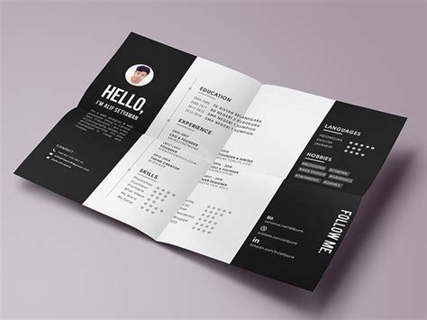 Free Landscape Resume Template by Andy Williams on Dribbble