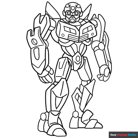 Bumblebee from Transformer Coloring Page | Easy Drawing Guides