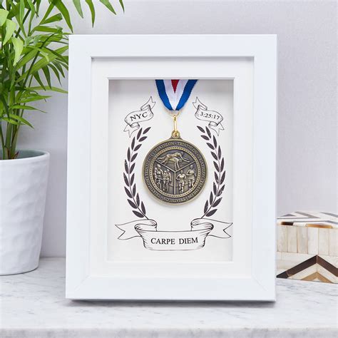 Personalised Marathon Medal Display Frame By Antika