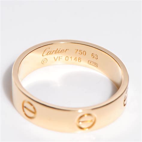 CARTIER 18K Yellow Gold 6mm LOVE Ring 63 10.5 108669