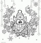 Christmas Owl Mandala coloring Page  Download Print Or Color Online sketch template