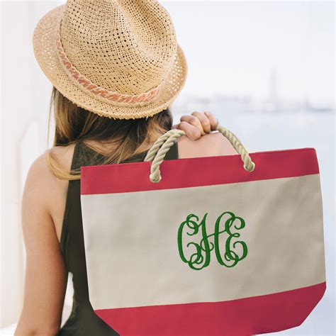 Monogrammed Beach Bag