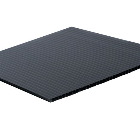 24 in. x 36 in. x 0.157 in. Black Twin Wall Plastic Sheet-COR3624BK ...